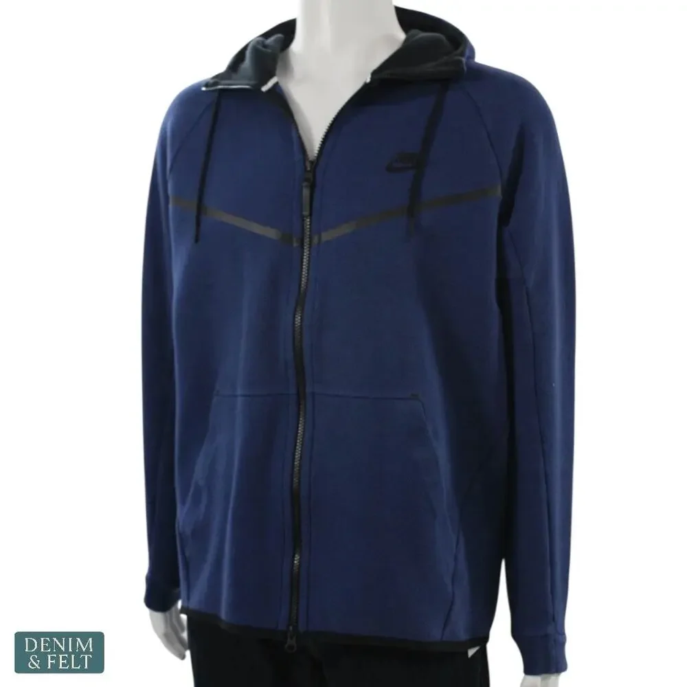 Nike Tech Fleece Windrunner Hoodie Obsidian Blue Full Zip Athletic Jacket Large‎